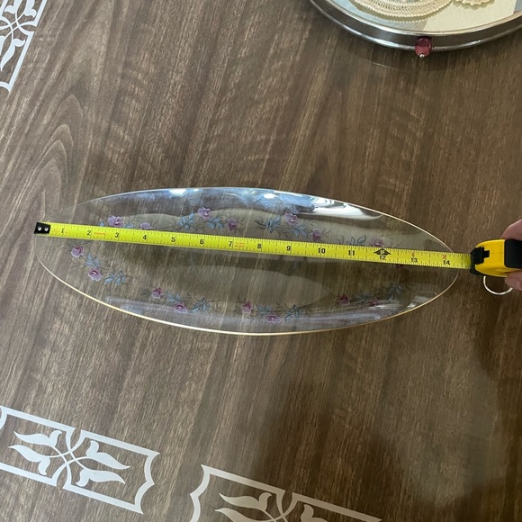 Floral Glass Decorative Dish/tray - Picture 7 of 8